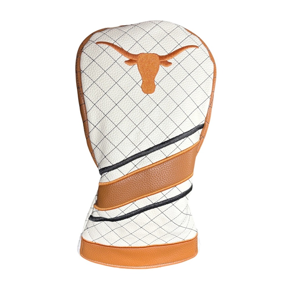 Team Golf Texas Longhorns NCAA Driver Golf Club Headcover White Burnt Orange NEW